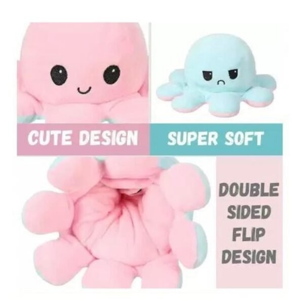 Double-Sided Flip Octopus Doll Soft Reversible Octopus Stuffed Animals Doll Cute Octopus Plush Toys | Sam's Toy World - Image 2