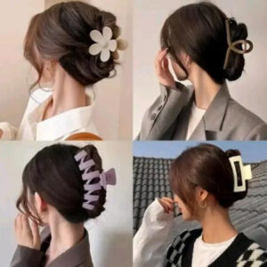 Hair claw clip matte- big thick hair accessory anti-slip clutcher for gold and women pack of 4🌼