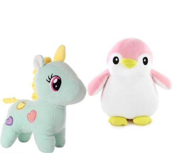 Future Shop Pack of 4 Elegant Soft Animals Stuffed Plush Fur Soft Toys Combo Set for Kids - Image 4