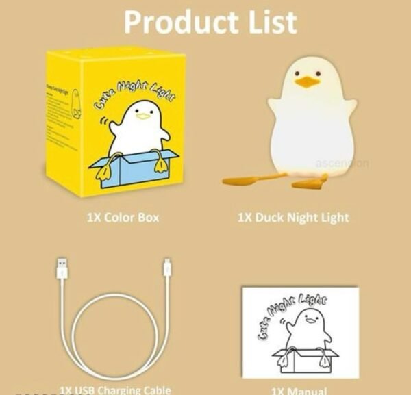 Cute duck night light🐣 Rechargable - Image 3