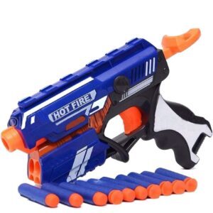 Soft bullet gun toy with 10 safe soft foam bullet, fun target shooting battle fight game for kids