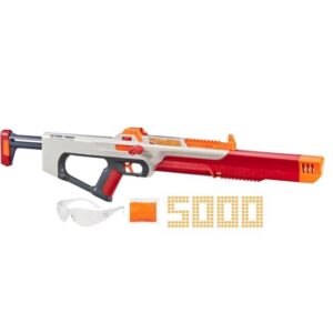 Nerf Pro Gelfire Ghost Bolt Action Blaster, Removable Boost Barrel, 5000 Gel Rounds, 100 Round Integrated Hopper, Eyewear, Ages 14 & Up