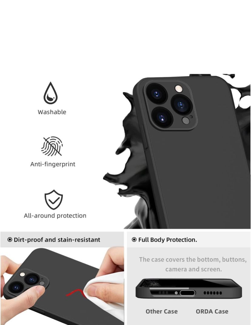 Microfiber candy case for Iphone 13 pro, shockproof slim back cover, liquid silicon case: Available in brown, black, blue, light grey, dark grey, blue, pine green, navy blue, green and burgundy - Image 2