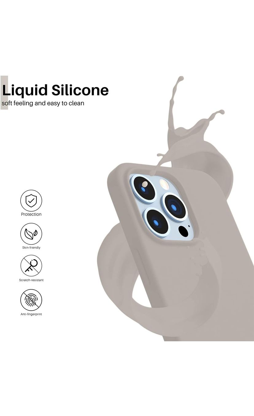 Microfiber candy case for Iphone 13 pro, shockproof slim back cover, liquid silicon case: Available in brown, black, blue, light grey, dark grey, blue, pine green, navy blue, green and burgundy - Image 3