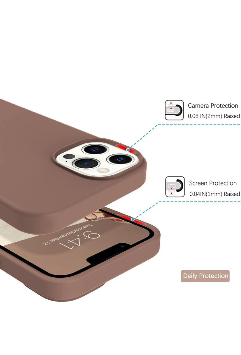 Microfiber candy case for Iphone 13 pro, shockproof slim back cover, liquid silicon case: Available in brown, black, blue, light grey, dark grey, blue, pine green, navy blue, green and burgundy - Image 4