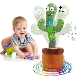 Sound cactus toy for kids, musical toy with movement, 3D attractive lights, walking toy with music, and repeat the sound